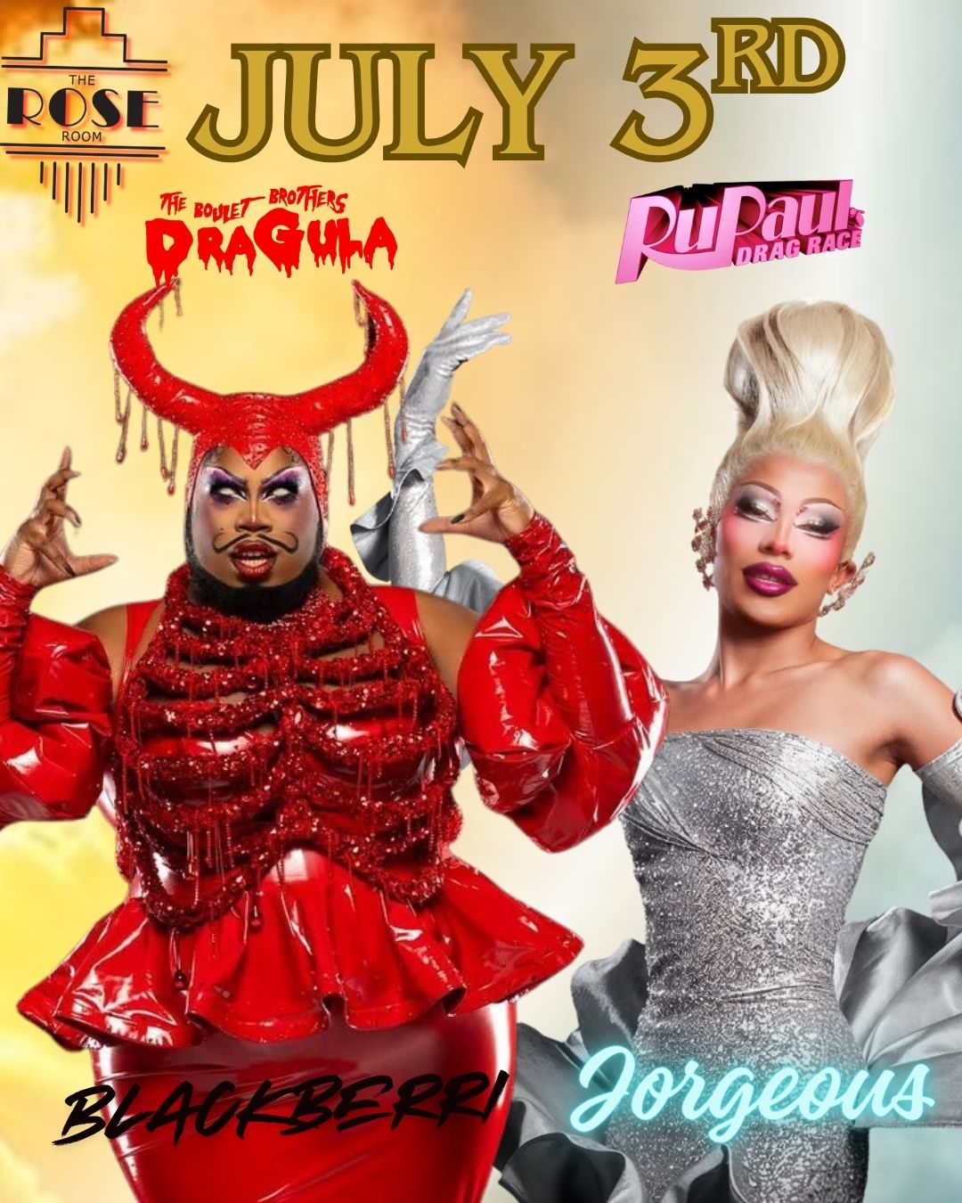 Rose Room Presents Blackberri from Dragula and Jorgorous from RuPaul’s Drag Race