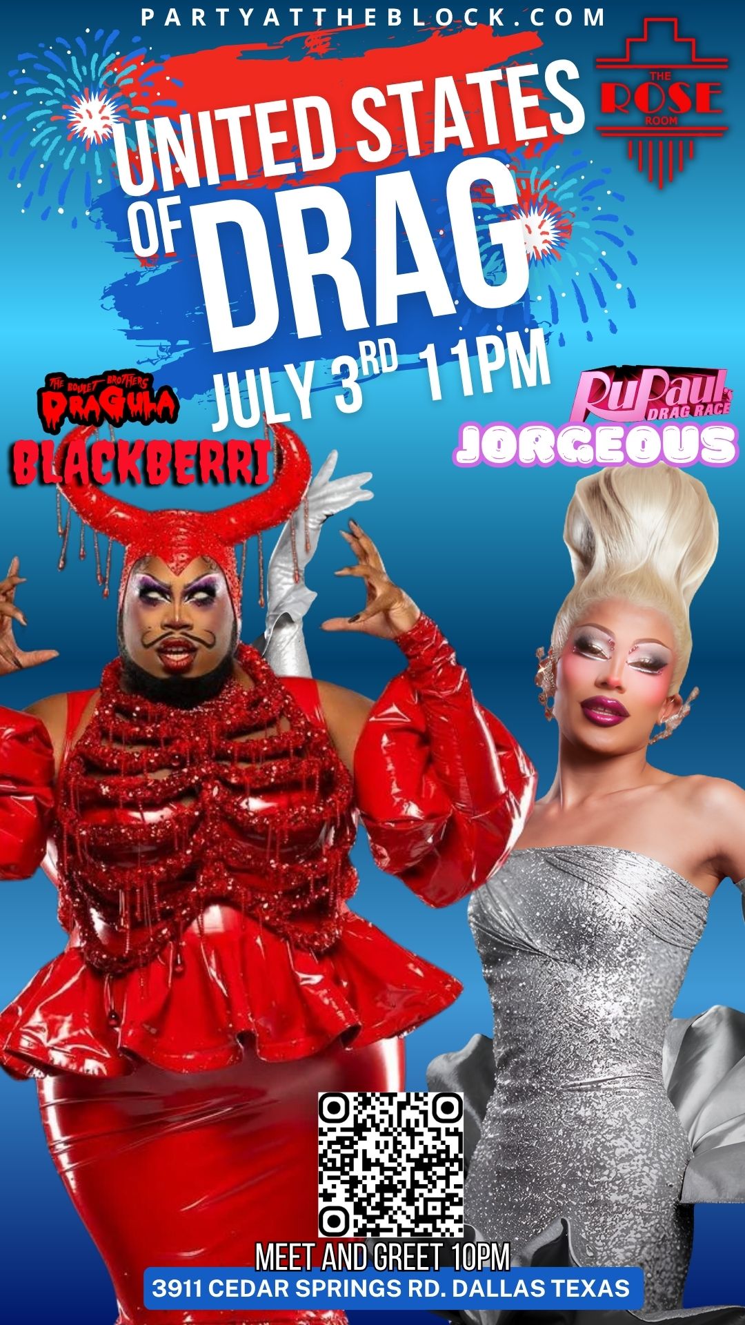Rose Room Presents Blackberri from Dragula and Jorgorous from RuPaul’s Drag Race